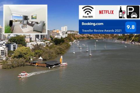 Amazing River View 3 Bedroom Apartment Brisbane CBD Netflix Fast Wifi Carpark - Broome Tourism 0