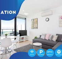 South Yarra City View Apartment with Car Park Amazon Alexa Spotify Netflix and WiFi